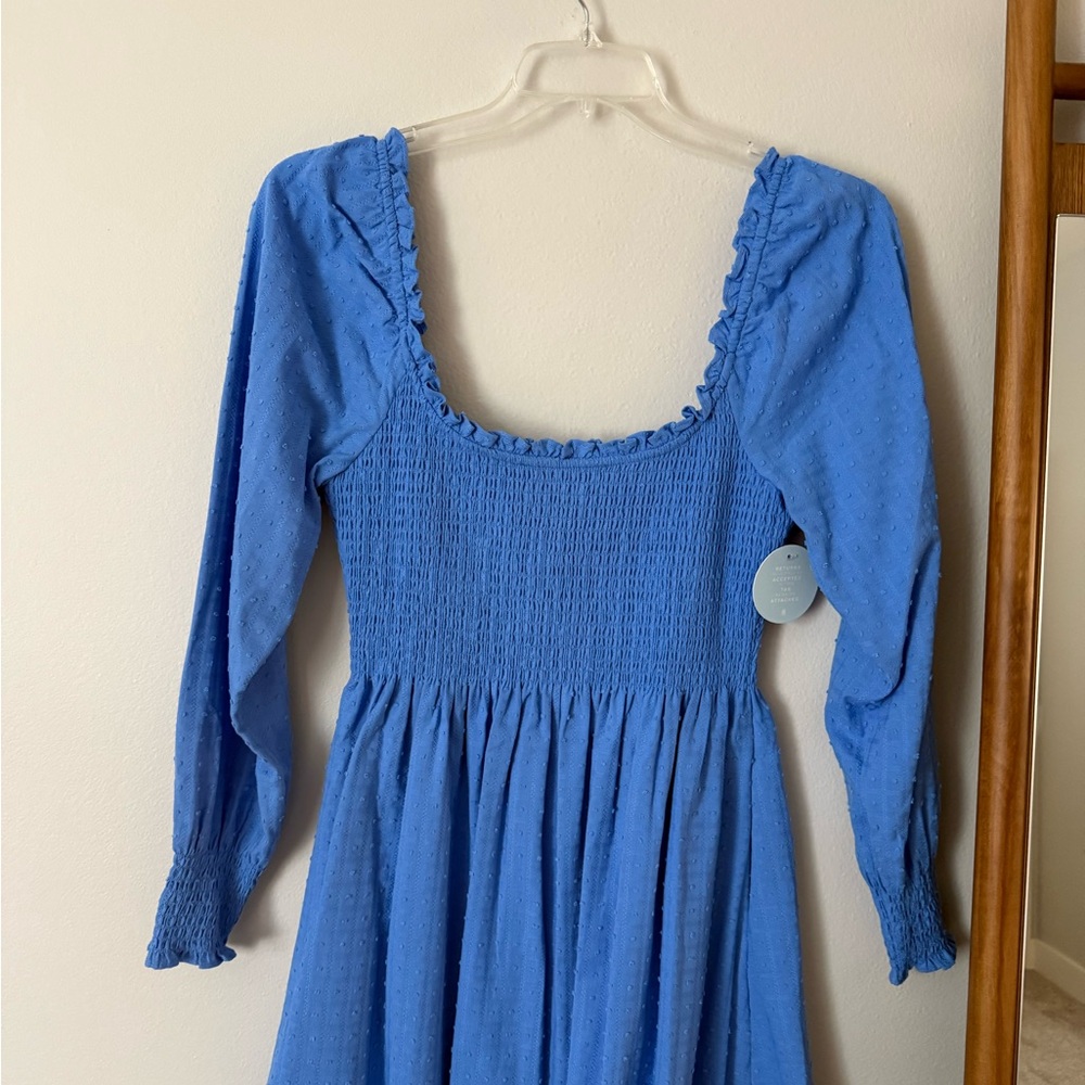 Hill House Mini Dress in Sky Blue - Picture 3 of 4